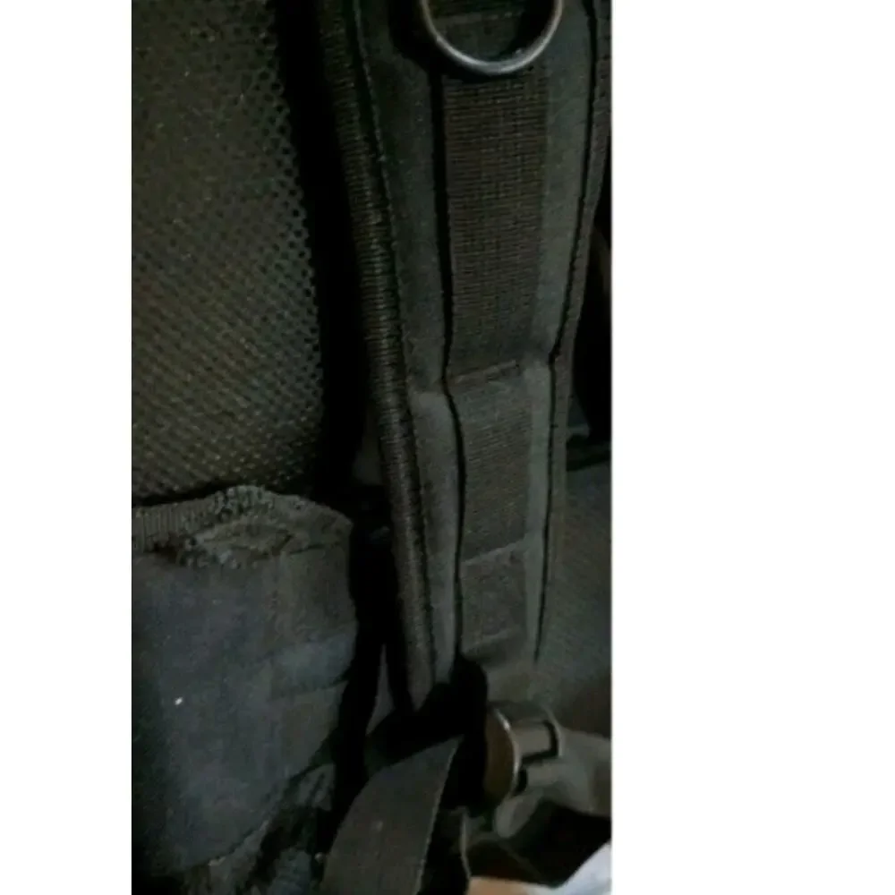 IBM Padded Laptop Backpack Logo Pockets Black Bag Canvas Employee Thinkpad